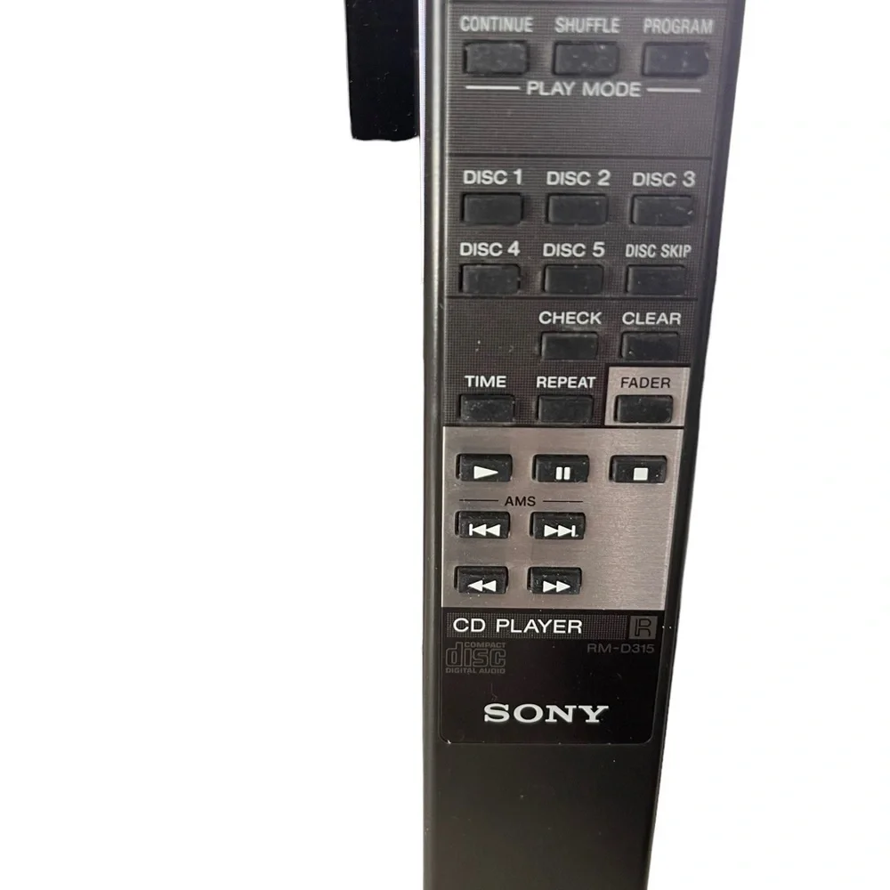 Sony Remote 5 CD player Rm-315 Tested Works Back